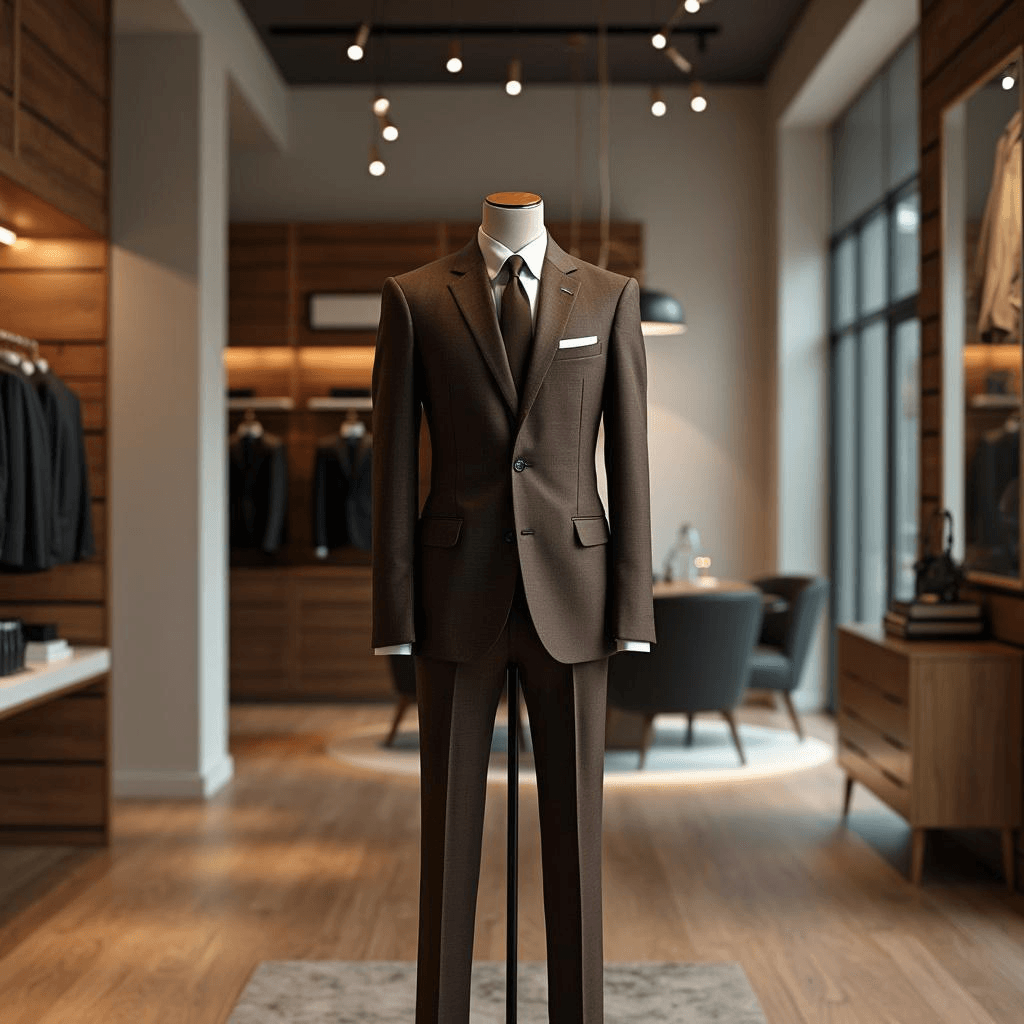 Refined Men's Brown Suit - Your Go- To for Formal Events