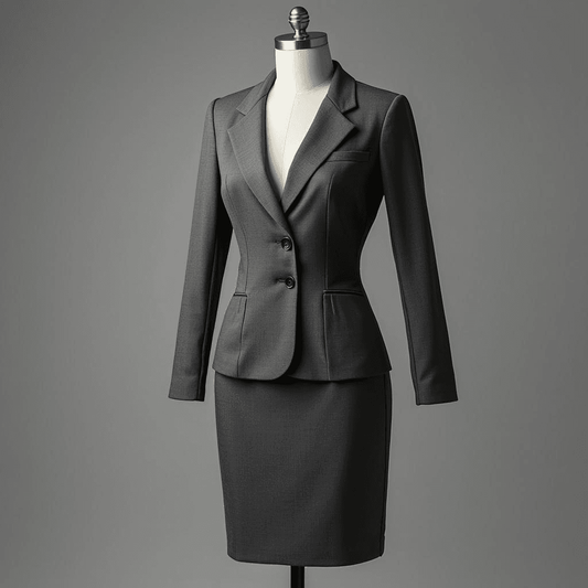 Women's Gray Blazer Suit - Ideal for Office & Formal Occasions