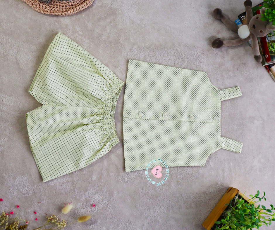 Summer Crop  Mini Polka Top and Shorts For Baby and Kids